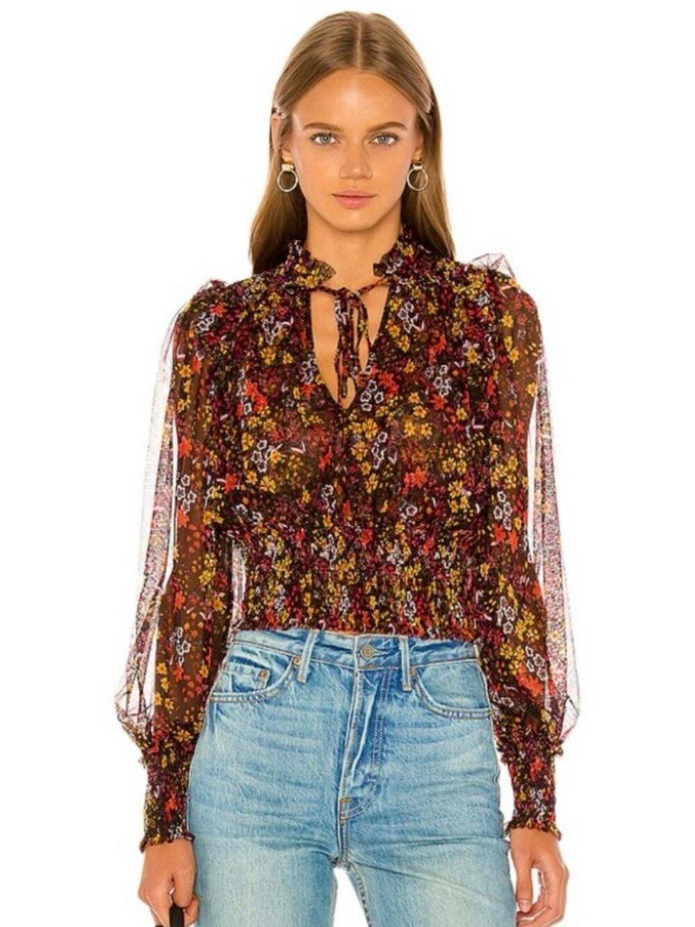 Free People Twyla Floral Top